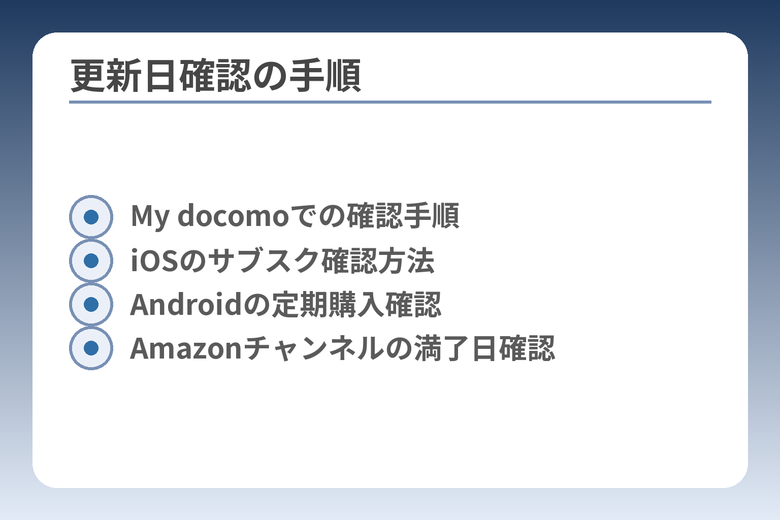 更新日確認の手順