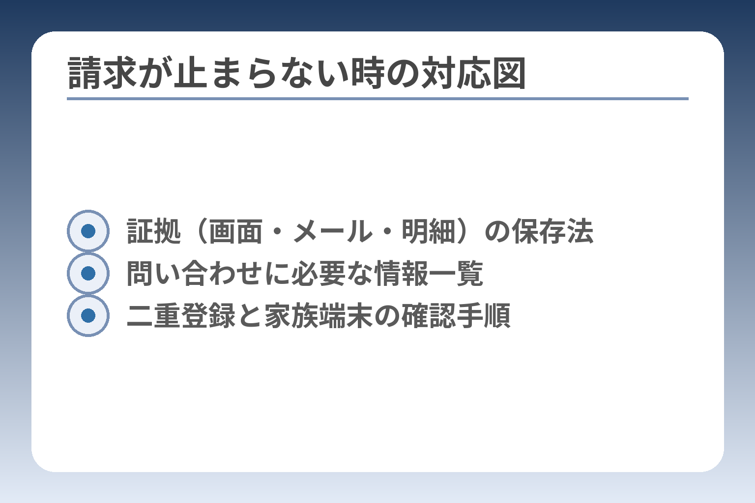 請求が止まらない時の対応図